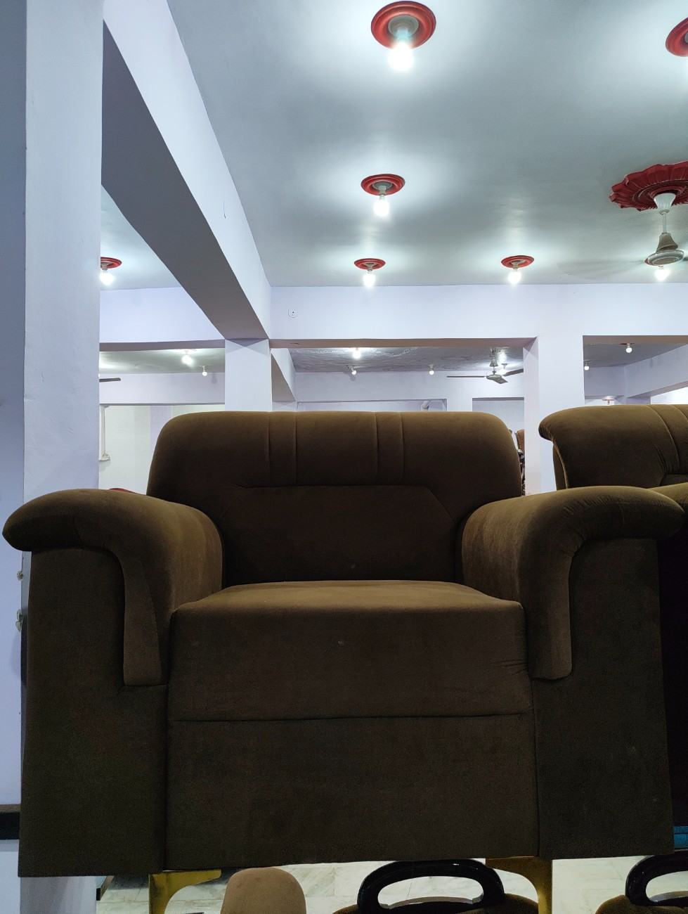 Royal Wood-Trim Sofa - Jain Furniture Ajmer