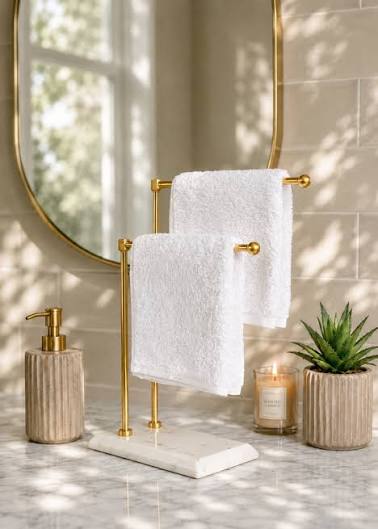 Stainless Steel Towel Stand A - Jain Furniture Ajmer